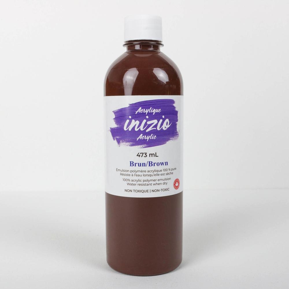 INIZIO Acrylic Paint 473ml (Brown)